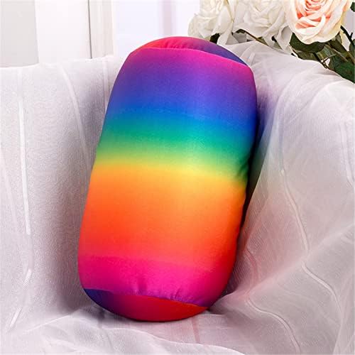 ASkinds Cylindrical Roll Pillow - 7 x 12 Rainbow Microbead Support Cushion