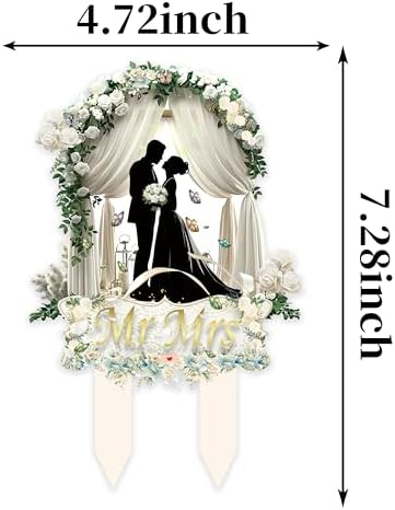Mr and Mrs Wedding Cake Toppers for Cake Decorations