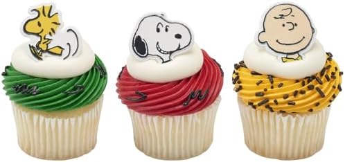 DecoPac Peanuts Characters Cupcake Rings - 24 Pack