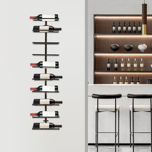 Kangten Vertical Wall Wine Rack 10-Bottle Bronze Holder