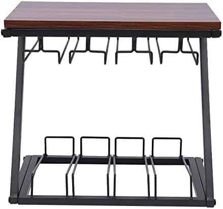 2 Tier Freestanding Wine Rack Holder Black