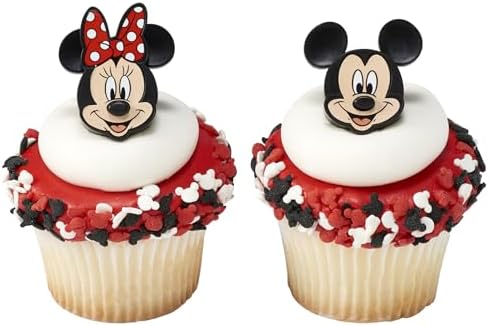 DecoPac Disney Mickey Mouse and Minnie Mouse Cupcake Rings - 24 Pack 1