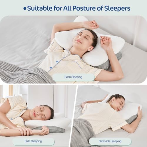 JOYENERGY Ergonomic Cervical Pillow for Neck Pain Relief