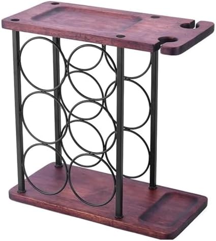 OXOAMP Freestanding Wine Rack with 6 Bottles and 2 Glass Holder