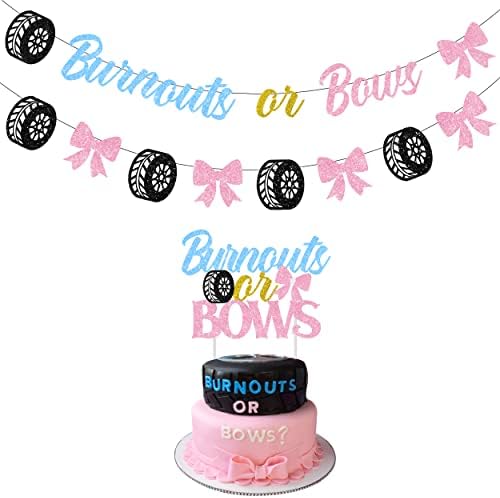 Balterever Gender Reveal Decorations Blue Pink Bunting Banner Kit