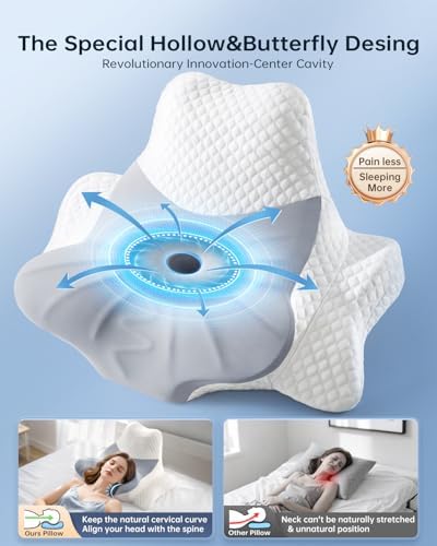 LeArex Ultra Pain Relief Memory Foam Pillow - Neck and Shoulder Support