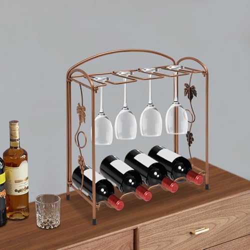 Oiveinya 5-Bottle Freestanding Wine Rack Bronze