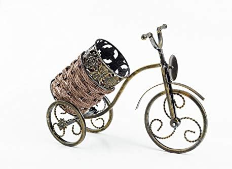 Bicycle Wine Rack Gold Colored Sturdy Metal