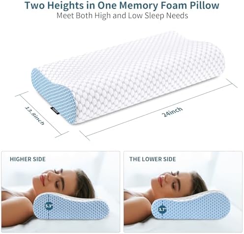 Besyodo Cervical Neck Pillow - Cooling Memory Foam for Pain Relief