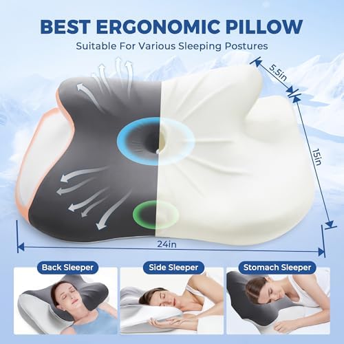 Dormirpilow Cooling Neck Pillow with Memory Foam Support