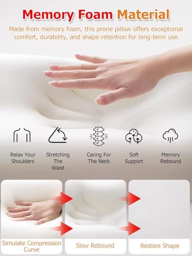 JYHHCYS Memory Foam Prone Pillow with Neck Support