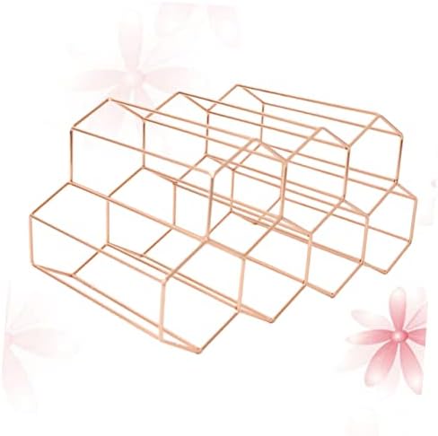 UTHCLO Freestanding Metal Wine Rack with Geometric Design