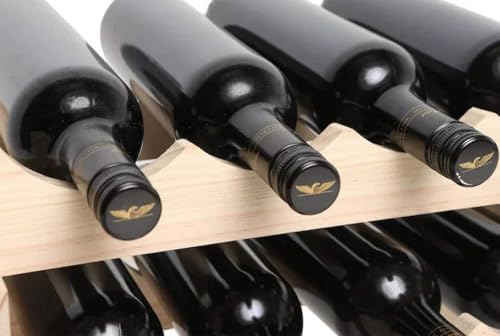 48 Bottle Wine Rack with Dark Stain Finish
