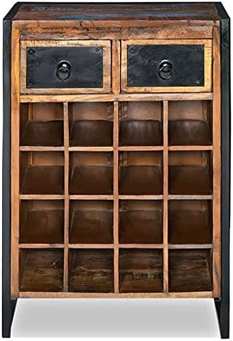 YITHOPI Wine Rack for 16 Bottles Solid Reclaimed Wood