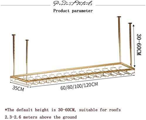 XONJEMU Adjustable Iron Ceiling Wine Rack