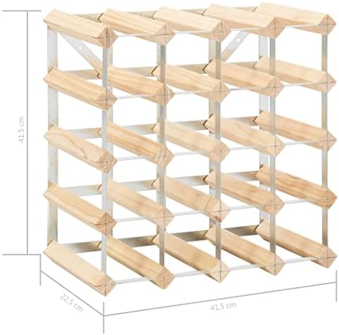 CHARMMA 20-Bottle Wine Rack - Solid Pinewood