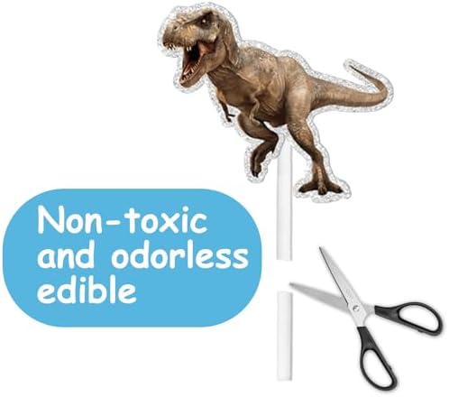 18pcs Glitter Dinosaur Cupcake Toppers Birthday Party Decor 1
