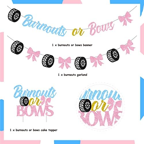 Balterever Gender Reveal Decorations Blue Pink Bunting Banner Kit