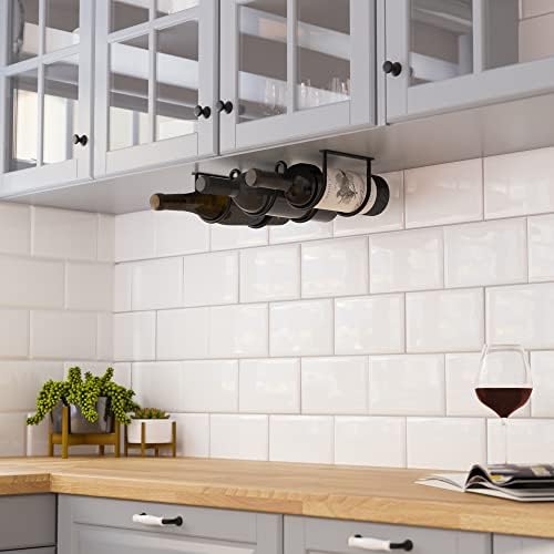 Wallniture Dijon 3-Bottle Wall Mounted Wine Rack