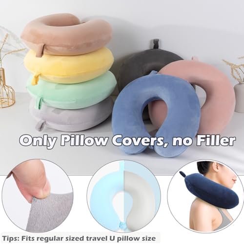 FEIYAUMI Travel Neck Pillow Cover - Soft Washable and Stylish