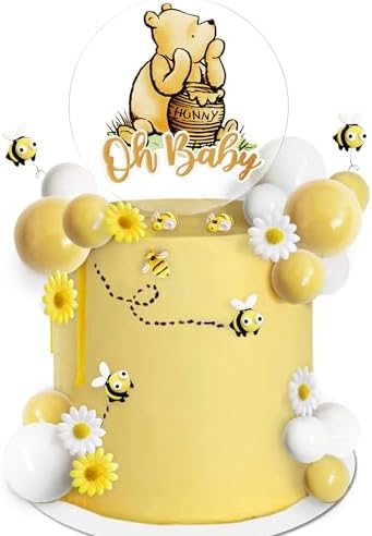 Winnie Bear Baby Shower Cake Topper Set