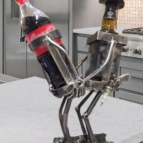 Stylish Tabletop Wine Rack - Freestanding Metal Holder for Home Use