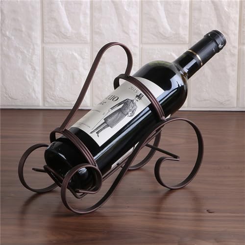 CdyBox Retro S-Shape Wine Bottle Holder Metal Decor