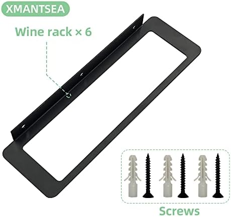 XMANTSEA Wall-Mounted Wine Rack Set of 6