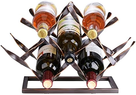 TOOARTS Free Standing Wine Rack 7 Bottles