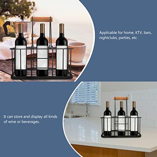 Zerodeko 6-Bottle Wine Holder with Stable Base