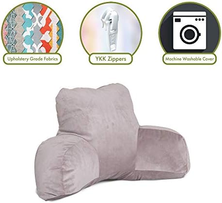 Majestic Home Goods Faux Suede Reading Pillow with Steel Frame