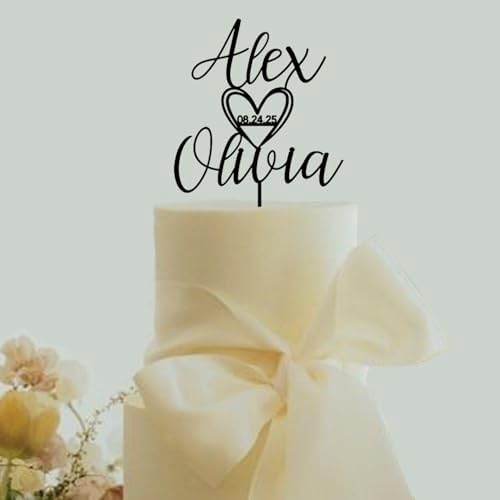 Custom Wooden Mr and Mrs Cake Topper