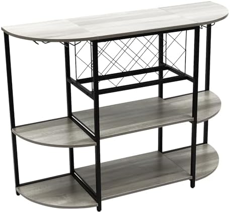 QUSKLISU Wine Rack Table with LED Light