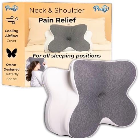 Poufy Cervical Pillow for Neck and Shoulder Support