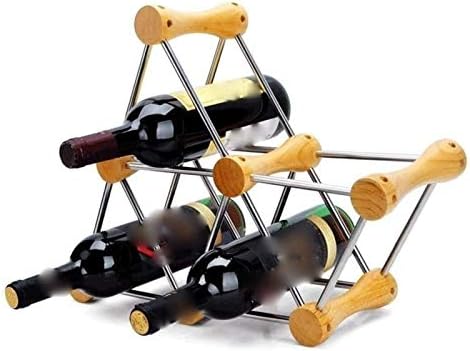 Stainless Steel Wine Rack for Bar Cart Decor