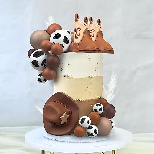 28PCS Cowboy Cake Toppers Western Theme Decorations
