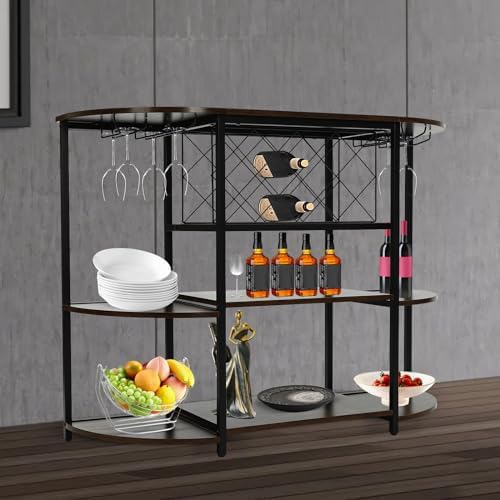 Freestanding Wine Rack with 3-Tier Design Brown