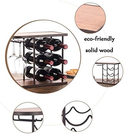 KOHARA Free Standing Wine Rack 6 Bottles 2 Glasses 1