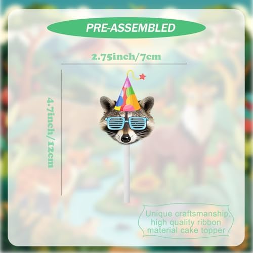 Safari Animals Cupcake Toppers 24Pcs Jungle Decorations