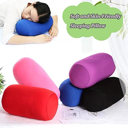 2Pcs Microbead Neck Roll Pillow - Black and Purple