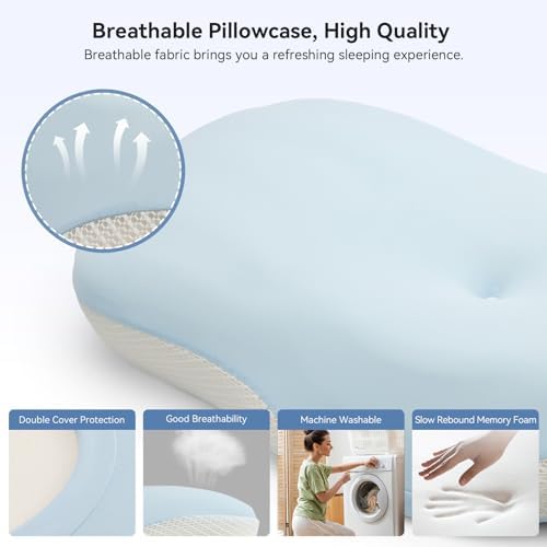 Zmarthumb Cervical Pillow - Adjustable Height Memory Foam Neck Support