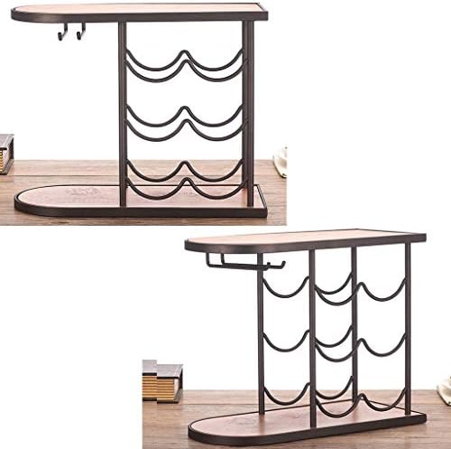 KOHARA Free Standing Wine Rack 6 Bottles 2 Glasses 1
