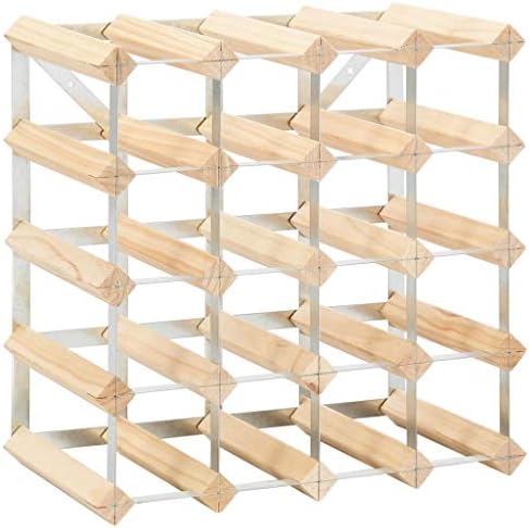 CHARMMA 20-Bottle Wine Rack - Solid Pinewood