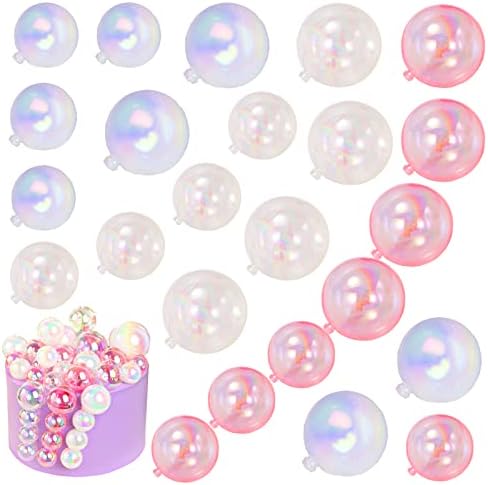 BEAIMUXI 24PCS Bubble Pearl Cake Toppers DIY Decor
