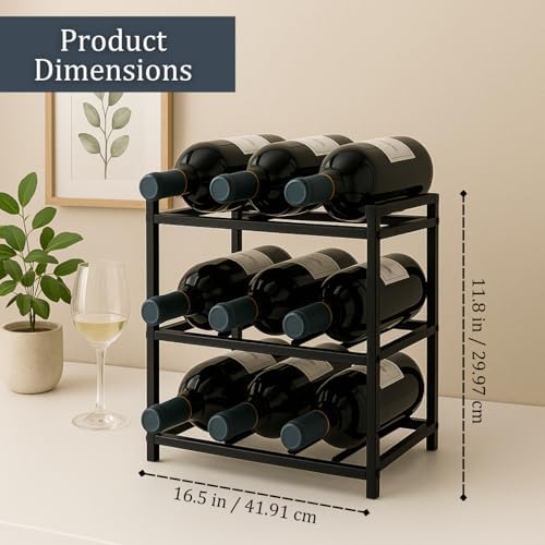 Modern Metal Countertop Wine Rack 1