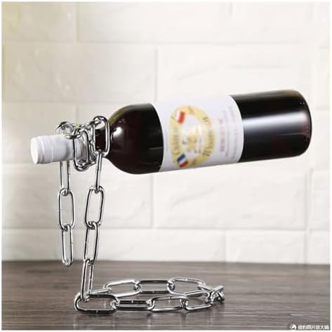 GTEFSWS Silver Freestanding Wine Rack with Suspension