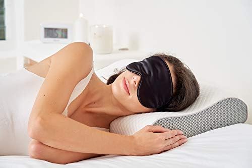ComfyCozy Luxury Memory Foam Pillow with Silk Eye Mask