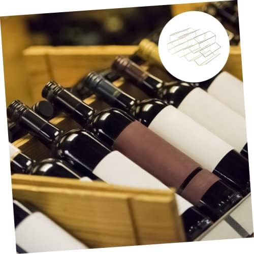 Mikinona Double Layer Freestanding Wine Rack with Gold Finish
