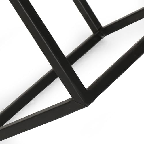 LOPOO 7 Bottle Countertop Wine Rack Modern Black Metal