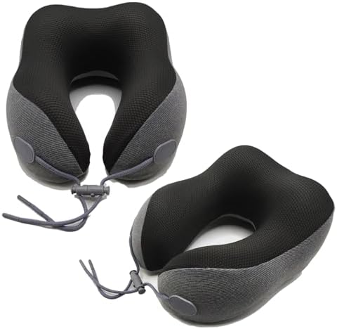 Yuhuru Car Neck Pillow 2Packs Light Grey